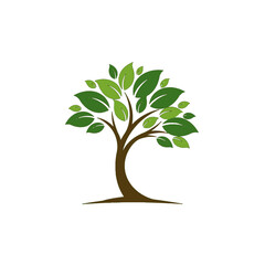 Green Tree Illustration for Nature and Environmental Concepts