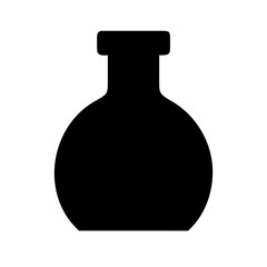 crop in flask silhouette on transparent background for web and graphic design