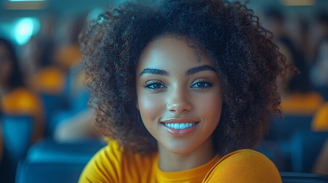 Wide shot of teacher attending self care workshop engaged listening or participating session Focus group dynamic relaxed collaborative environment soft natural or ambient lighting enhance peaceful