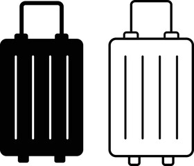 Suitcase icons set. briefcase icons. Travel luggage symbol. Trip baggage sign 
