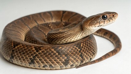 Fototapeta premium De Kay’s Brown Snake on studio background