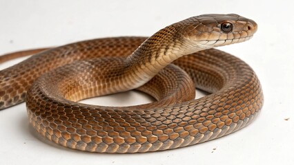 Naklejka premium De Kay’s Brown Snake on studio background