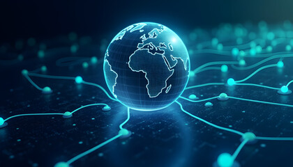earth globe with modern theme
