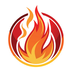 Stylized Blue Flame Vector