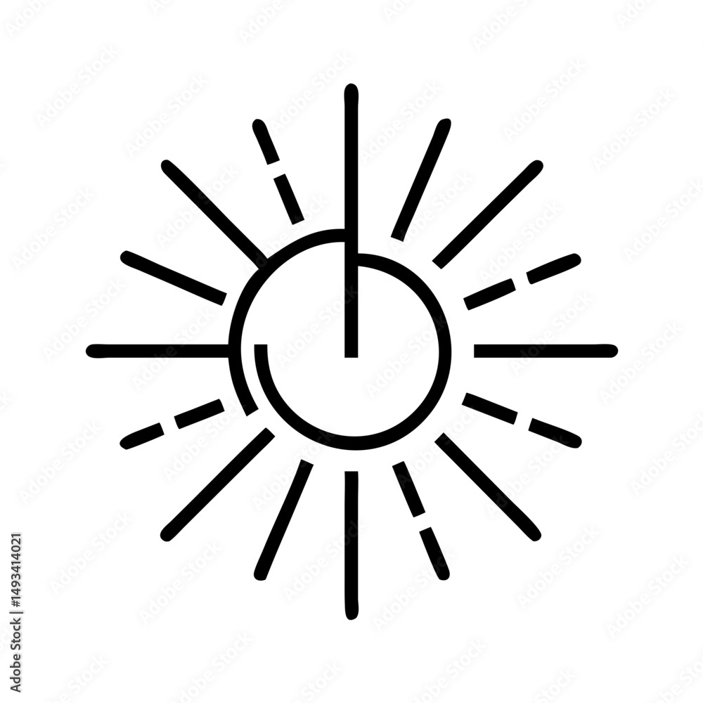 Poster radial bars and rays on transparent background for web and graphic design