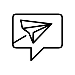 Send message on transparent background for web and graphic design