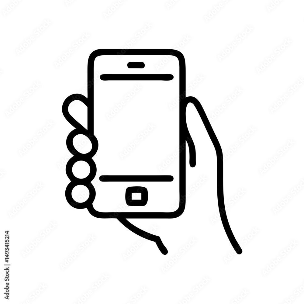 Poster smartphone on transparent background for web and graphic design
