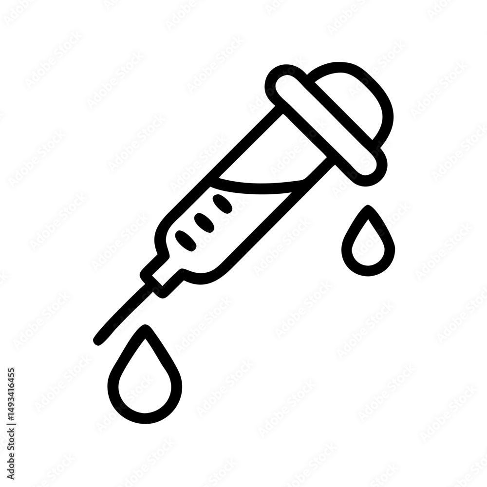 Poster swab collecting sample on transparent background for web and graphic design