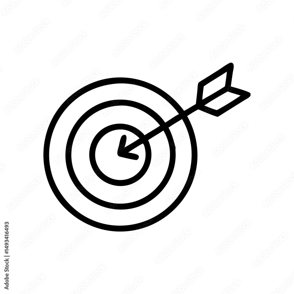 Poster target on transparent background for web and graphic design