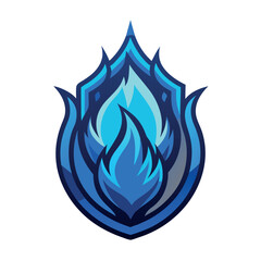 Stylized Blue Flame Vector