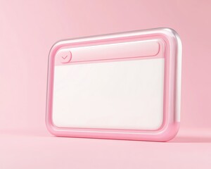 minimal blank search bar on pink background web search concept 3d rendering