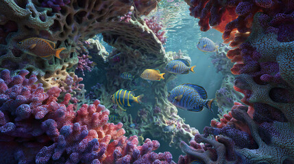 reef fish sheltering
