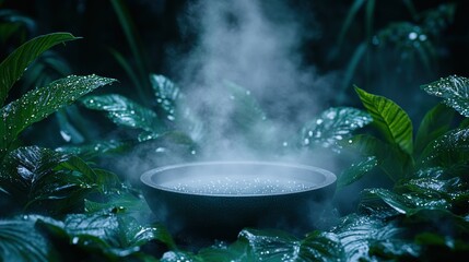 Mystic steaming bowl in jungle
