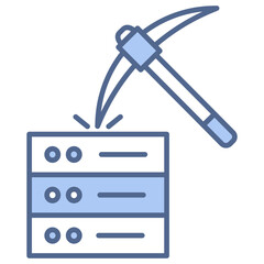 Data Mining Blue Icon