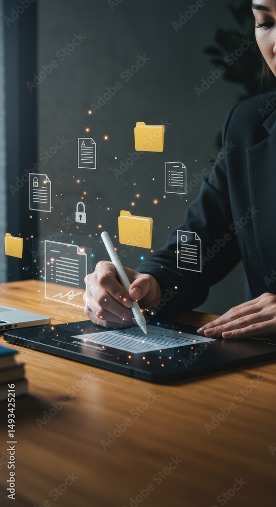 Poster digital signature: sign documents online with ease! paperless workflow, e-signatures, secure documen