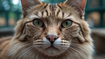 Fototapeta premium Close-up image of a cat in a zoo setting