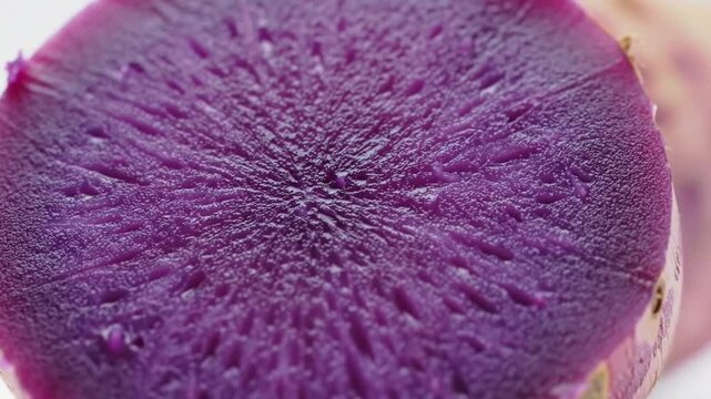 Exotic Purple Yam Close Up Texture Vegetable Preparation Ingredient