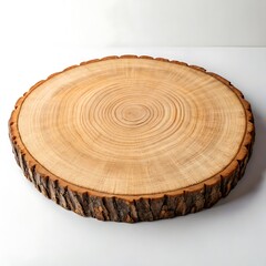 Rustic Wooden Tree Slice for Display or Background