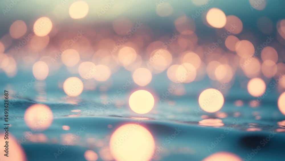 Poster a soft-focus background dominated by orbs, creating an abstract and ethereal ambiance with bokeh lig