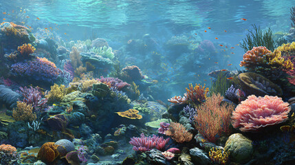 Fototapeta premium reef teeming with marine organisms