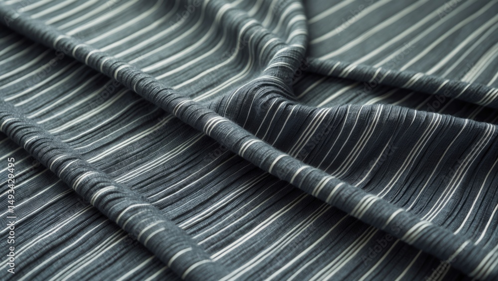 Poster an up-close look at a textured surface or fabric showcasing a pattern of diagonal lines, which creat