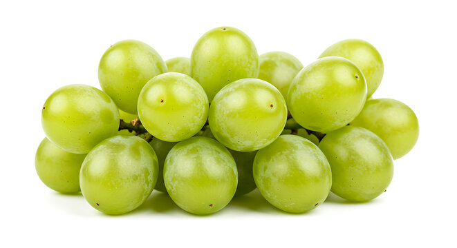 Uvas verdes, imagem fundo branco