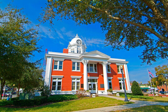 Historic Pasco County court house and city complex Dade City Florida FL. Created 05.20.25