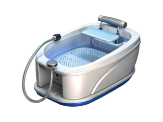 Modern Foot Spa Machine for Therapeutic and Relaxation Purposes Isolated on White