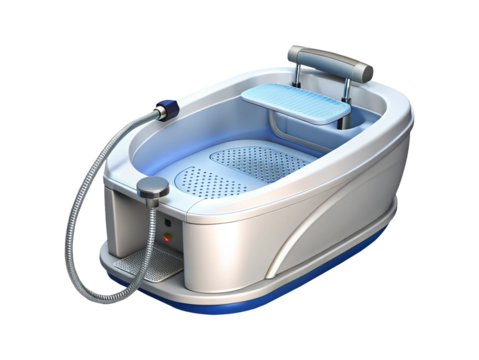 Modern Foot Spa Machine for Therapeutic and Relaxation Purposes Isolated on White