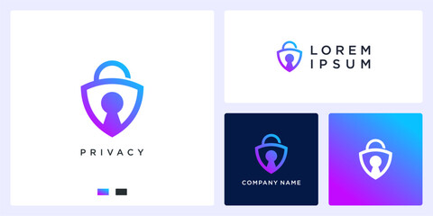 Privacy shield logo design idea