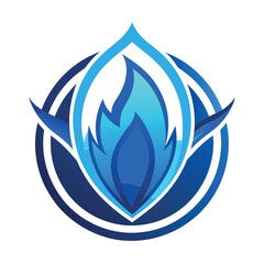 Stylized Blue Flame Vector