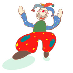 Joyful Cartoon Jester Character