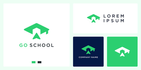 Go to school logo idea with track symbol