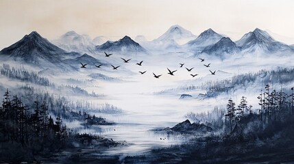 snow covered mountains