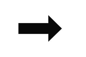 Black Arrow Icon Pointing Right on Transparent Background