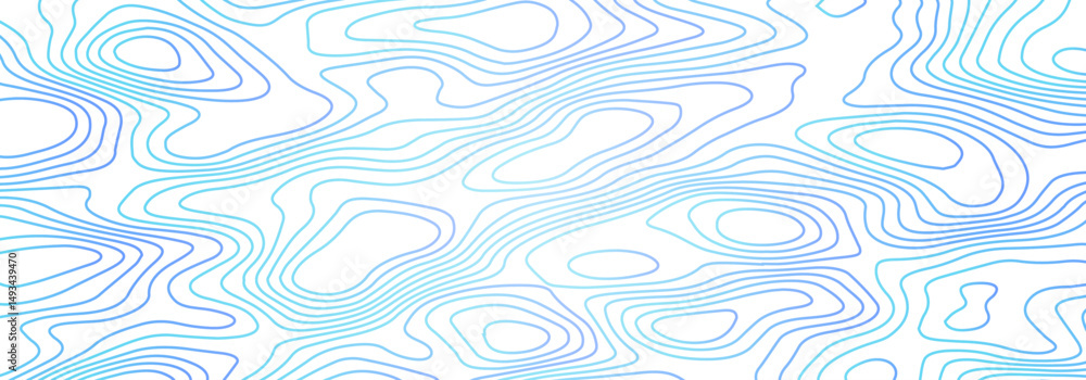 Poster abstract topographic map contour, white background and colorful wave lines pattern texture. geograph