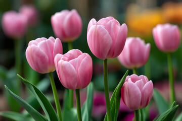 Fototapeta premium Tulips in various colors
