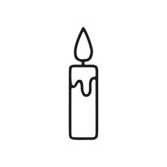 fire burning candle icon. Candle icon. Vector illustration eps 10
