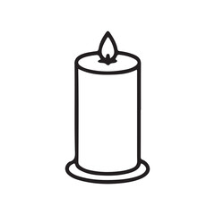 fire burning candle icon. Candle icon. Vector illustration eps 10