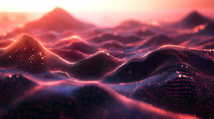 Colorful Abstract Waves with Shimmering Lights and Soft Textures