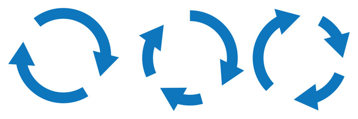 circle arrow icon set. circular arrow icon, refresh, reload arrow icon symbol sign, vector illustration