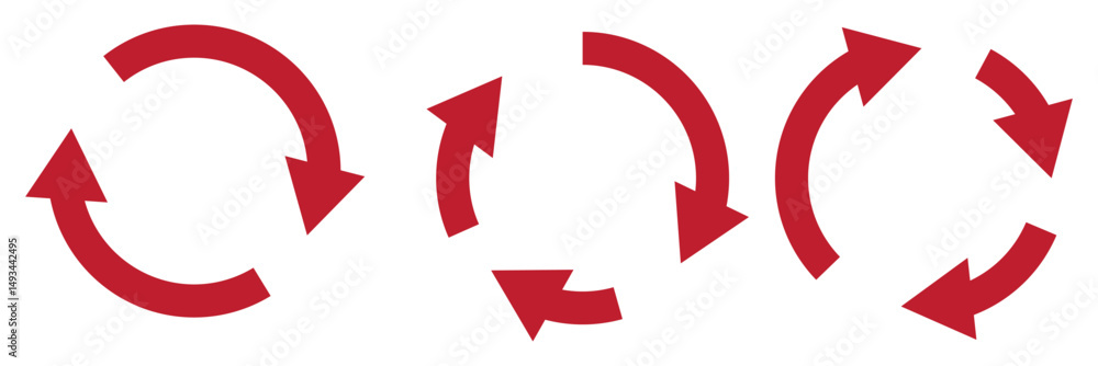 Poster circle arrow icon set. circular arrow icon, refresh, reload arrow icon symbol sign, vector illustrat