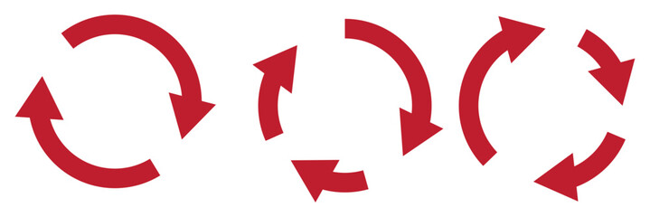 circle arrow icon set. circular arrow icon, refresh, reload arrow icon symbol sign, vector illustration