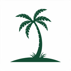 Palm Tree Icon in Flat Minimalist Style vector design.