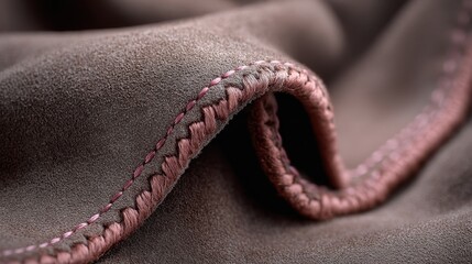 Close up of soft fabric with contrasting embroidered logo showcasing intricate stitching details