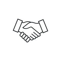 Naklejka premium Handshake icon set. Business agreement handshake. friendly handshake icon symbol. partnership deal symbol icon vector.