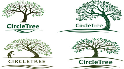 circle tree vector 
