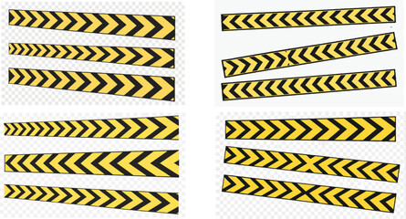 set of yellow and black lines