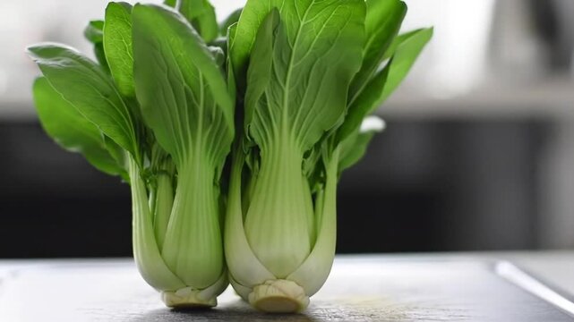 Fresh Pak Choi Greens Ready For Culinary Creations and Healthy Dishes