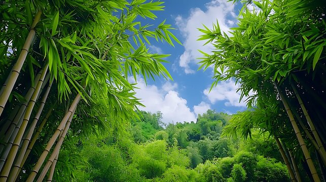 there are a lot of bamboo trees in the middle of a forest